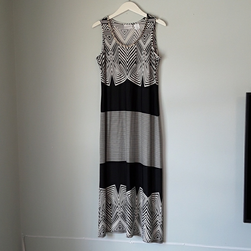 Geometric Print Midi Dress